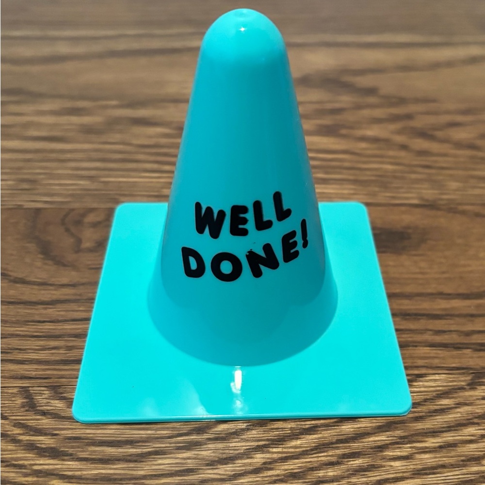 Set of 12 Cones-Teaching Tree Motivational Reward Cones “Well Done”-Aqua